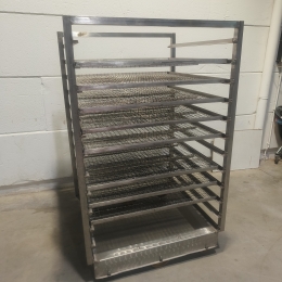 Rvs kar met 8 roosters (100x100 cm) 